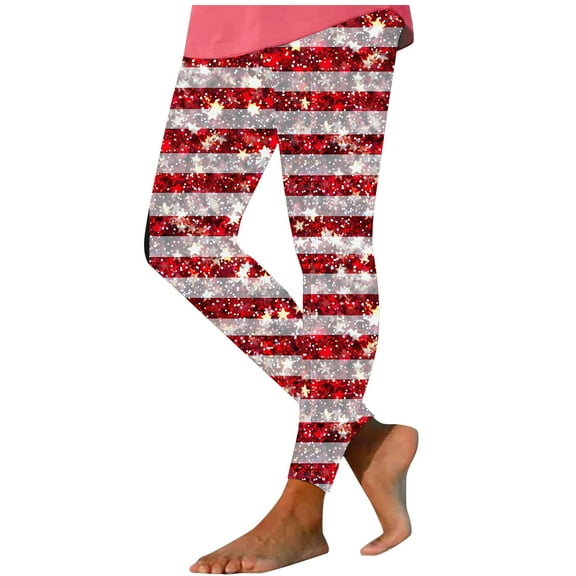 Iyufng Christmas Leggings for Women,High Waist Christmas Yoga Leggings Graphic Print Sports Stretch Fall Plus Size Leggings
