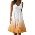 thumbnail image 1 of Iyufng Summer Dresses Casual Round Neck Beach Sun Dresses Sleeveless Printed Tank Dress S-XXL, 1 of 5