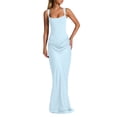 thumbnail image 1 of Iyufng Evening Gown for Women Spaghetti Straps Pleated Bodycon Maxi Dresses, 1 of 5