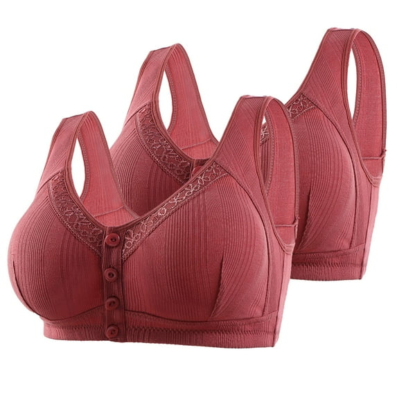 Iyufng Front Closure Bras,Women's Wirefree Push up Bra,Casual Sexy Front Button Shaping Cup Shoulder Strap Underwire Bra Extra-Elastic Wirefree,Womens Bras