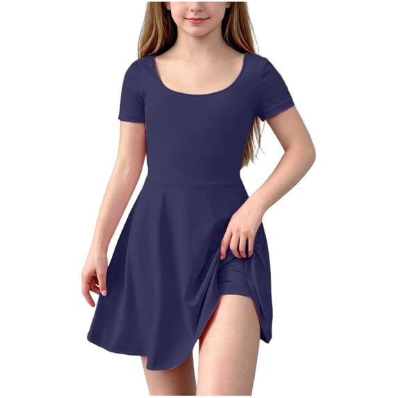 Iyufng Girls Dresses Summer Casual Dress with undershorts