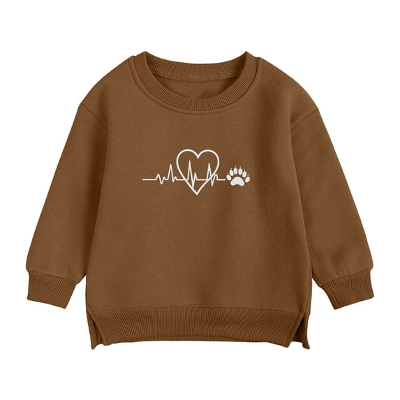 Iyufng Girls Sweatshirts,Crewneck Graphic Sweatshirt for Girls,Children's Shirt Long Sleeved Pattern Hoodless Sweatshirts Printed Round Neck Short Tops for Boys and Girls,Teen Girls' Sweatshirts