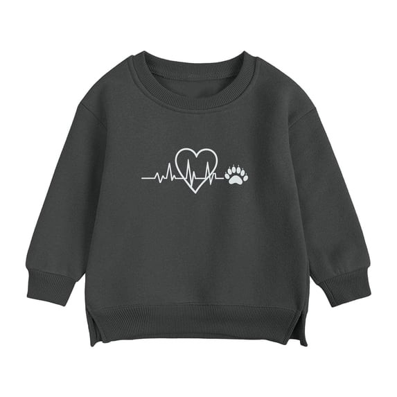 Iyufng Girls Sweatshirts,Crewneck Graphic Sweatshirt for Girls,Children's Shirt Long Sleeved Pattern Hoodless Sweatshirts Printed Round Neck Short Tops for Boys and Girls,Teen Girls' Sweatshirts