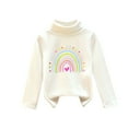 thumbnail image 1 of Iyufng Girls Sweatshirts,Fleece Graphic Cotton Crewneck Pullover Sweatshirt for Girls,Children's Small and Medium-sized Plush Thick Printed High Neck Fashion Tops,Teen Girls Pullover Tops, 1 of 3