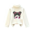 thumbnail image 1 of Iyufng Girls Sweatshirts,Fleece Graphic Cotton Crewneck Pullover Sweatshirt for Girls,Children's Small and Medium-sized Plush Thick Printed High Neck Fashion Tops,Teen Girls Pullover Tops, 1 of 3