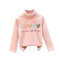 thumbnail image 1 of Iyufng Girls Sweatshirts,Fleece Graphic Cotton Crewneck Pullover Sweatshirt for Girls,Children's Small and Medium-sized Plush Thick Printed High Neck Fashion Tops,Teen Girls Pullover Tops, 1 of 3