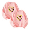 thumbnail image 1 of Iyufng Girls Sweatshirts,Graphic Cotton Crewneck Sweatshirt for Girls,Children's Sports Round Neck Hoodless Sweatshirts Pullover Long Sleeved Solid Color,Teen Girls Tops, 1 of 2