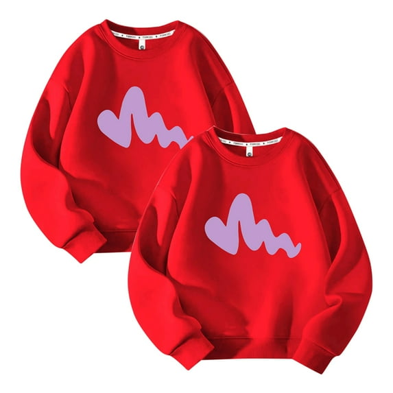 Iyufng Girls Sweatshirts,Graphic Cotton Crewneck Sweatshirt for Girls,Children's Sports Round Neck Hoodless Sweatshirts Pullover Long Sleeved Solid Color,Teen Girls Tops