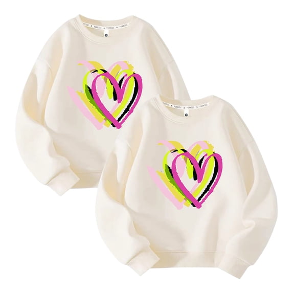 Iyufng Girls Sweatshirts,Graphic Cotton Crewneck Sweatshirt for Girls,Children's Sports Round Neck Hoodless Sweatshirts Pullover Long Sleeved Solid Color,Teen Girls Tops