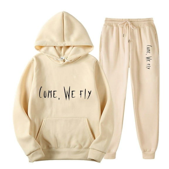 Iyufng Hoodie Set for Women 2 Piece Set,Plus Size Hooded Sweatshirt and Sweatpants Sets,Casual Printed Pocket Hoodie With Long Sleeves,Jogger Outfit Sweatsuits for Women Set