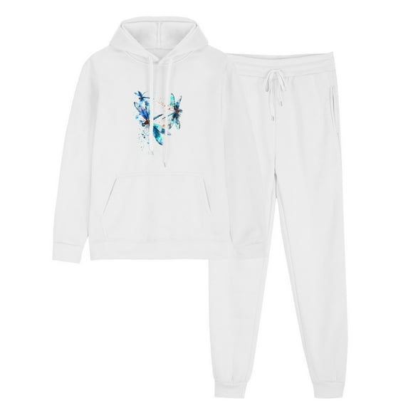 Iyufng Hoodie Sets Women 2 Piece Outfits Plus Size Hooded Sweatshirt and Sweatpants Sets,Sports Tracksuits Long Sleeve Pullover Hoodies Fall Winter,Jogger Outfit Sweat Suits