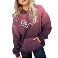 thumbnail image 1 of Iyufng Hoodies for Teen Girls,Long Sleeve Graphic Hooded Sweatshirt Gradient,Kids Pattern T-shirt Printed Round Neck Short Cute Hoodies Boys and Girls,Teen Girls Pullover Pocket Sweatshirt Tops, 1 of 2