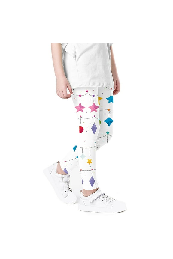 Kids' Leggings Toddler Kids Girls Pants,Toddler Girl Pants,3-8 Years Girls' Fashionable Christmas Printed Leggings That Can Be Worn Outside,Baby Girl Pants