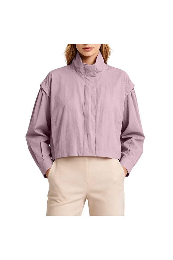 Light Weight Jackets Womens, Waterproof Sun Protection Full Zip Long Sleeve Outerwear Spring/Fall/Winter, Outdoor, Pockets