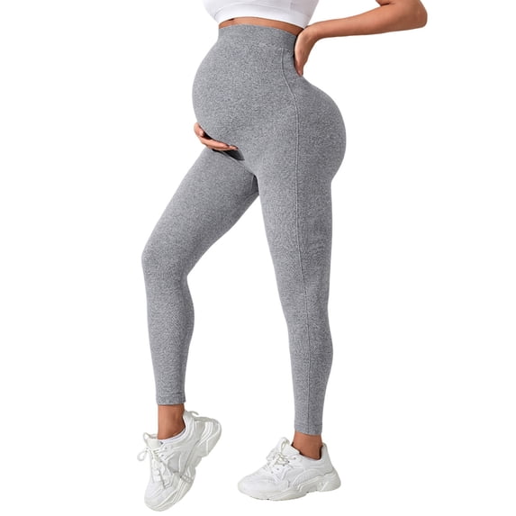 Iyufng Maternity Yoga Leggings Stretchy Seamless Sports Casual Yoga Pants for Outdoor Wear