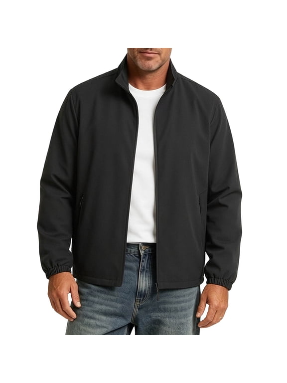 Men's Lightweight Business Commutes Casual Jacket for Spring and Fall Versatile Short Trench Baseball Coat for Everyday Wear
