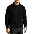 thumbnail image 1 of Iyufng Men's Quarter Zip Pullover Sweatshirts Mock Neck Long Sleeve Casual Tops, 1 of 8