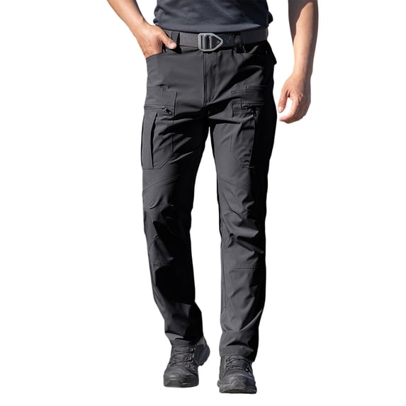 Iyufng Men's Waterproof Outdoor Work Pants with Multiple Pockets