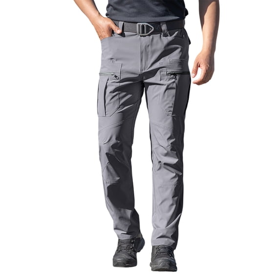 Iyufng Men's Waterproof Outdoor Work Pants with Multiple Pockets