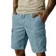 thumbnail image 1 of Iyufng Mens Cargo Shorts Drawstring Casual Shorts Elastic Waist Summer Sports Shorts, 1 of 5