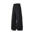 thumbnail image 1 of Iyufng Mens Casual Breathable Cargo Pants Stylish Wide Leg Trousers with Drawstring and Pockets, 1 of 6