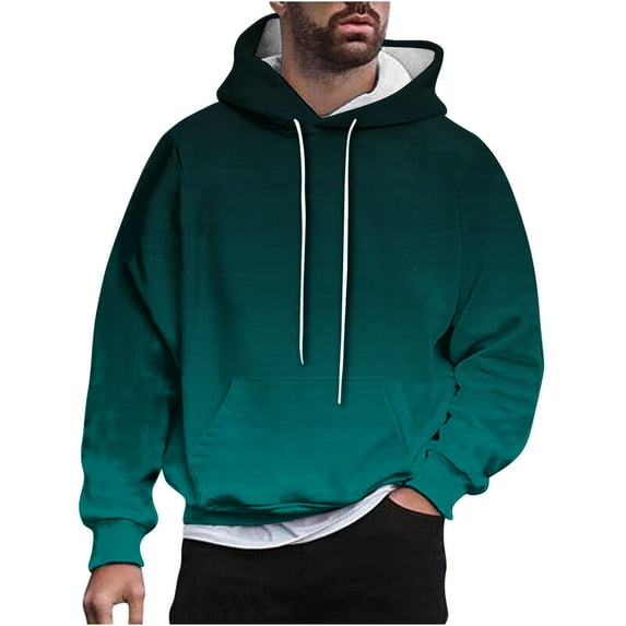 Iyufng Mens Hooded Sweatshirts,Hoodies for Men,Men Casual Fashion Hooded Sweatshirts Round Neck Print Pullover Long Sleeve Tops Sweatshirt,Mens Hoodies Pullover