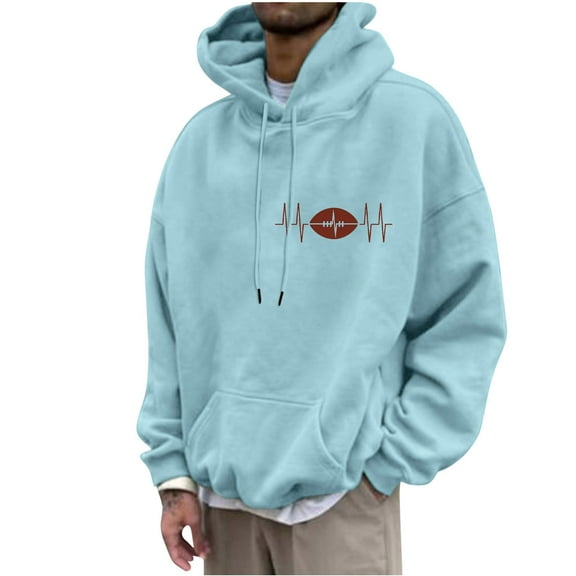 Iyufng Mens Hooded Sweatshirts Hoodies for Men,Men Casual Fashion Hooded Sweatshirts Round Neck Print Pullover Long Sleeve Tops Sweatshirt,Mens Hoodies Pullover