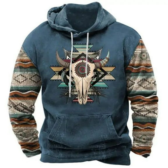 Iyufng Mens Hooded Sweatshirts Hoodies for Men,Men Casual Printing Long Sleeve Drawstring Hooded T-Shirt Blouse Pullover Tops,Mens Hoodies Pullover