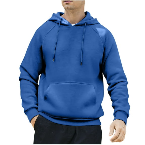 Iyufng Mens Hooded Sweatshirts Hoodies for Men,Men's Leisure Time Hooded Sweatshirt Solid Color Shoulder Sleeves Long Sleeved Tops,Mens Hoodies Pullover