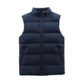 thumbnail image 1 of Iyufng Mens Mock Neck Horizontal Quilted Puffer Vests Zip Up Lightweight Winter Sleeveless Jackets with Zipper Side Pockets, 1 of 7