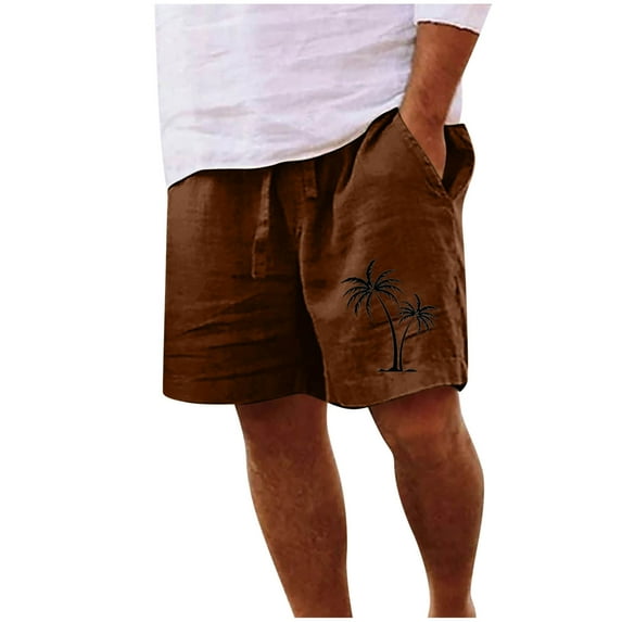 Iyufng Mens Shorts Athletic Men's Shorts,Men Casual Print Pocket Elastic Waist Straight Half Shorts Pants Sport Pants