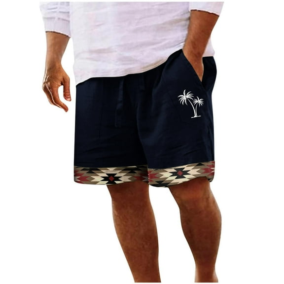 Iyufng Mens Shorts Athletic Men's Shorts,Men Casual Print Pocket Elastic Waist Straight Half Shorts Pants Sport Pants