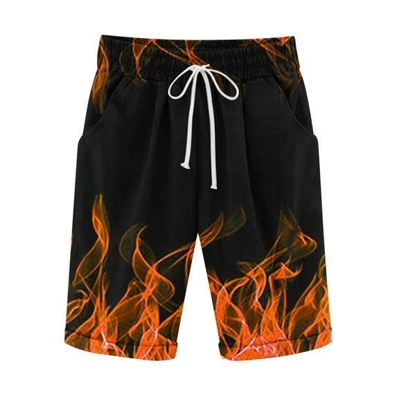 Iyufng Mens Shorts Linen Casual Men's Shorts,Men's Cotton and Shorts Lanyard Casual Pants Capris Shorts Pants