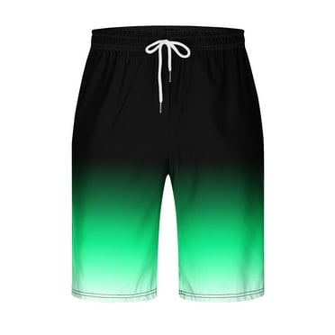 Iyufng Mens Shorts Clearance,Men's Shorts Drawstring,Men Casual Fashion Gradient Shorts with Pockets Elastic Waist Beach Pants,Holiday Savings Deals