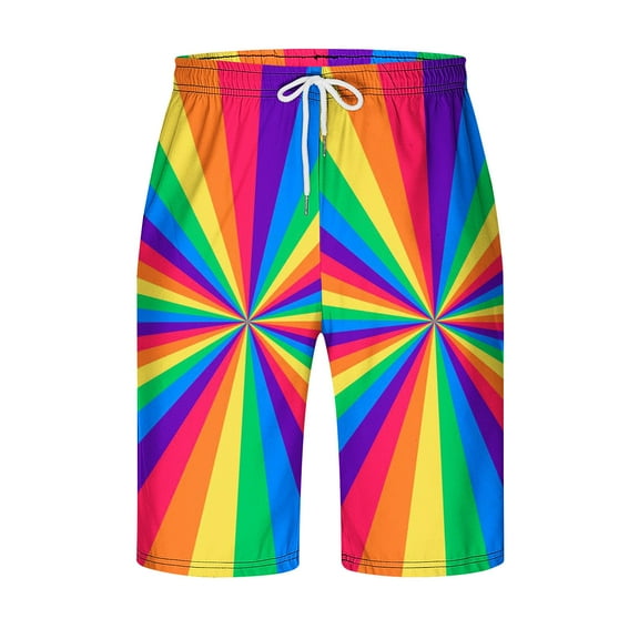 Iyufng Mens Shorts Men's Shorts Drawstring,Men Casual Fashion Print Shorts with Pockets Elastic Waist Beach Pants