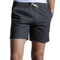 thumbnail image 1 of Iyufng Mens Shorts Men's Shorts,Mens Casual Fashion Quarter Drawstring Shorts Elastic Waist Solid Shorts Pants, 1 of 4