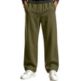 thumbnail image 1 of Iyufng Mens Wide Leg Sweatpants Drawstring Elastic Waist Full Length Loose Casual Pants with Pockets, 1 of 8
