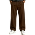 thumbnail image 1 of Iyufng Mens Wide Leg Sweatpants Drawstring Elastic Waist Full Length Loose Casual Pants with Pockets, 1 of 8