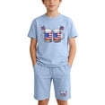 thumbnail image 1 of Iyufng Outfit Sets for Boys and Girls,Summer Independence Day Printed 2 Pieces Set, 1 of 9