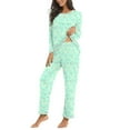 thumbnail image 1 of Iyufng Pajama Sets for Women,Loungewear Sets Pajamas,Womens Pajamas Long Sleeve with Pants Casual Print Round Neck Pajama Tops+Bottoms,Sleepwear Sets,S-XXL, 1 of 7