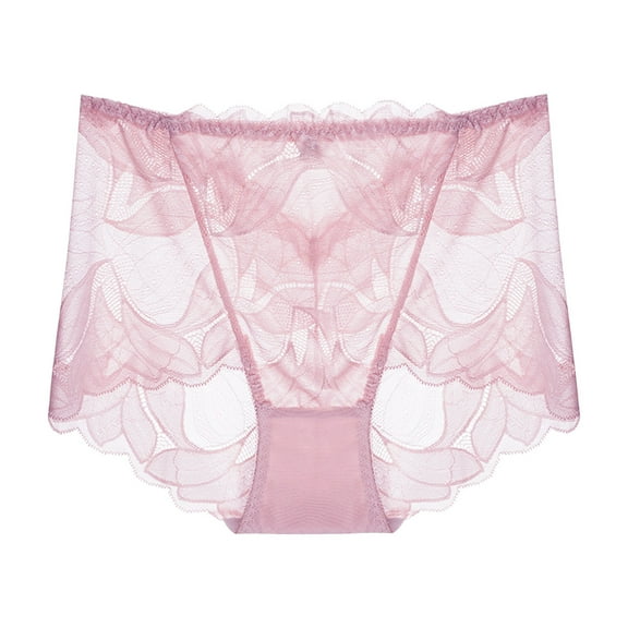 Iyufng Plus Size Panties for Women,Women's Panties,Silk Lace Mid-raist Hollow Buttocks Comfortable Embroidered Cotton Crotch Women's Underwear,Womens Panties