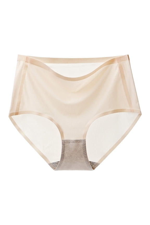 Plus Size Panties for Women,Women's Panties Ultra-Thin Non-Marking Ice Silk Underwear Ice Silk Seamless High Waist Abdomen Cotton Underwear,Womens Panties