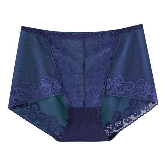 Iyufng Plus Size Panties for Women,Women's Panties,Women Solid Color High Waisted Mesh Breathable and Lace Hollow Underwear Panties,Womens Panties