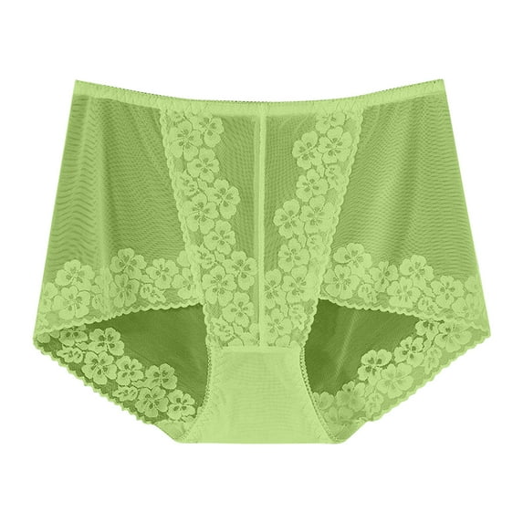 Iyufng Plus Size Panties for Women,Women's Panties on Clearance,Women Solid Color High Waisted Mesh Breathable and Sexy Lace Hollow Underwear Panties,Womens Panties,Summer Savings Deals