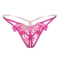 thumbnail image 1 of Iyufng Plus Size Panties for Women,Women's Panties on Clearance,Women's Fashion Sexy Embroidery Flower Transparent Gauze Low Waist G-string Pants Panties Thong,Womens Thongs,Summer Savings Deals, 1 of 9