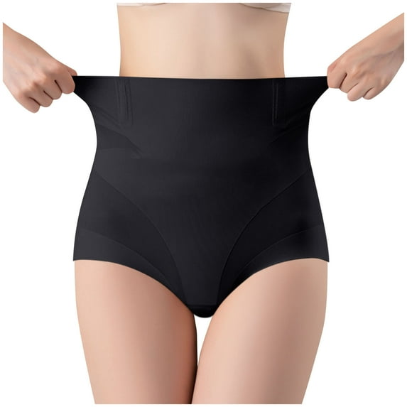 Iyufng Plus Size Panties for Women,Women's Panties Women's High Waisted Oversized Underpants with No Breathable and Tight Solid Color Underpants,Shaping Panties