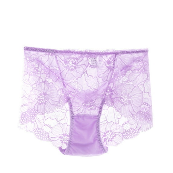 Iyufng Plus Size Panties for Women,Women's Panties Women's Mid-waist Sexy Lace Thin Mesh Breathable Underwear Briefs,Womens Panties