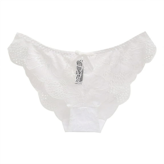 Iyufng Plus Size Panties for Women,Women's Panties Women's Sexy Lace Transparent Mesh Breathable Cotton Bottom Crotch Panties M-XL,Womens Panties
