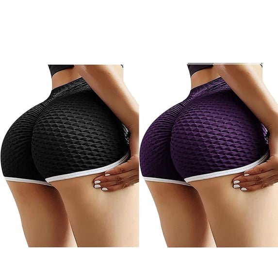 Iyufng Shorts for Women Plus Size Shorts,2pc Women Basic Slip Bike Shorts Compression Workout Leggings Yoga Shorts Pants