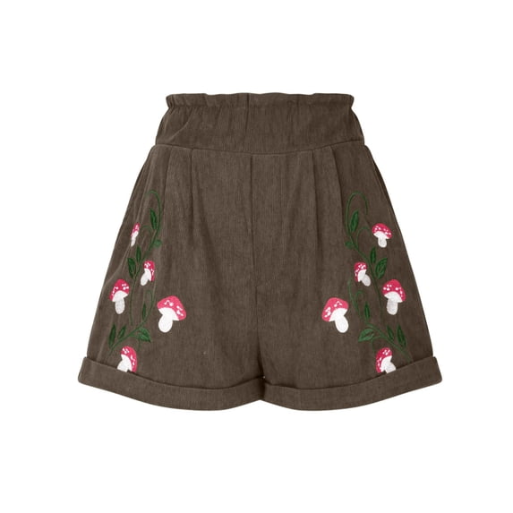 Iyufng Shorts for Women Deals,Women's Plus Size Shorts,Women's Fashionable Solid Color Print Corduroy Loose Casual Wide Leg Shorts,Summer Savings Clearance